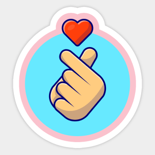 Hand Sign Love Cartoon Vector Icon Illustration Sticker